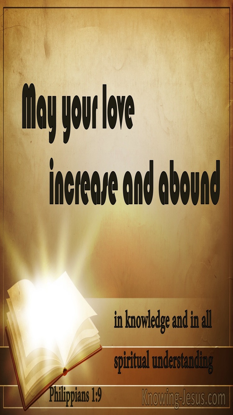 Philippians 1:9 May Your Love Increase And Abound (beige)